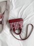Houndstooth Pattern Dome Bag