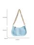 Crocodile Embossed Chain Hobo Bag