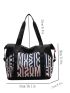 Letter Graphic Duffel Bag