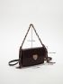 Mini Metal Decor Flap Square Bag