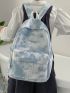 Tie Dye Letter Pattern Functional Backpack