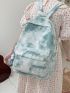 Tie Dye Letter Pattern Functional Backpack