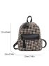 Mini Houndstooth Pattern Classic Backpack