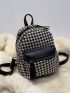 Mini Houndstooth Pattern Classic Backpack