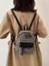 Mini Houndstooth Pattern Classic Backpack