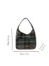 Plaid Pattern Hobo Bag