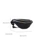 Crocodile Embossed Zip Front Fanny Pack