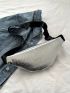 Metallic Crocodile Embossed Fanny Pack