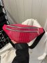 Neon Pink Crocodile Embossed Fanny Pack