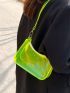 Mini Neon Yellow Clear Hobo Bag