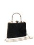 Mini Ruched Metal Edge Square Bag