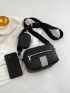 Mini Zip Front Square Bag With Coin Purse