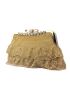 Mini Rhinestone & Bow Decor Ruffle Design Chain Evening Bag