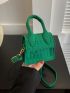 Mini Crocodile Embossed Flap Square Bag