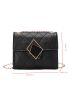 Mini Quilted Metal Decor Flap Square Bag