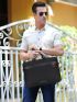 Men Double Handle Classic Briefcase