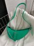 Green Novelty Bag Buckle & Chain Decor Fashion Style