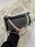 Mini Faux Pearl & Studded Decor Bucket Bag