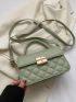 Quilted Flap Square Bag