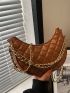 Quilted Chain Hobo Bag