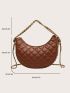 Quilted Chain Hobo Bag