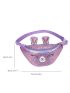 Allover Sequin Decor Cartoon Design Fanny Pack