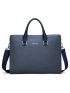 Men Letter Decor Double Handle Briefcase