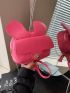 Mini Neon Pink Rabbit Ear Decor Chain Novelty Bag