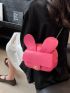 Mini Neon Pink Rabbit Ear Decor Chain Novelty Bag