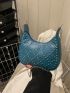 Studded Decor Hobo Bag