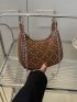 Studded Decor Hobo Bag