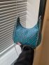 Studded Decor Hobo Bag