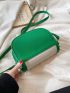 Mini Two Tone Flap Saddle Bag