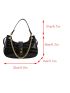 Crocodile Embossed Chain Decor Hobo Bag