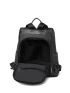 Zip Front Classic Backpack Black Elegant Functional Backpack