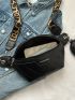 Mini Letter Print Waist Bag With Coin Purse