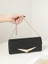 Glitter Envelope Bag Metal Decor Flap Evening Bag For Party