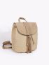 Mini Tassel Decor Flap Straw Bag