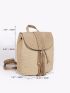 Mini Tassel Decor Flap Straw Bag