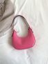 Mini Neon Pink Heart Quilted Hobo Bag