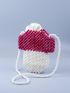 Mini Faux Pearl Decor Drawstring Design Bucket Bag