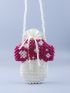 Mini Faux Pearl Decor Drawstring Design Bucket Bag