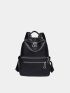 Pocket Front Classic Backpack Zipper Fashion Backpack