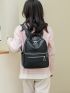 Pocket Front Classic Backpack Zipper Fashion Backpack