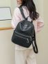 Pocket Front Classic Backpack Zipper Fashion Backpack