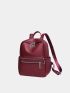 Pocket Front Classic Backpack Zipper Fashion Backpack