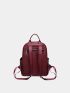 Pocket Front Classic Backpack Zipper Fashion Backpack