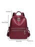 Pocket Front Classic Backpack Zipper Fashion Backpack