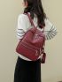 Pocket Front Classic Backpack Zipper Fashion Backpack