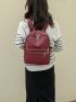 Pocket Front Classic Backpack Zipper Fashion Backpack